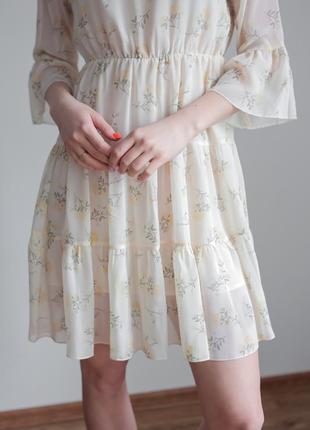 Шифоновое платье в цветочный принт9 фото