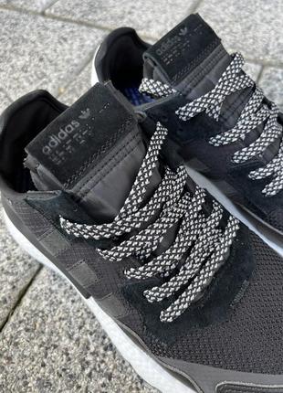 Чудові чоловічі кросівки adidas nite jogger black чорні10 фото