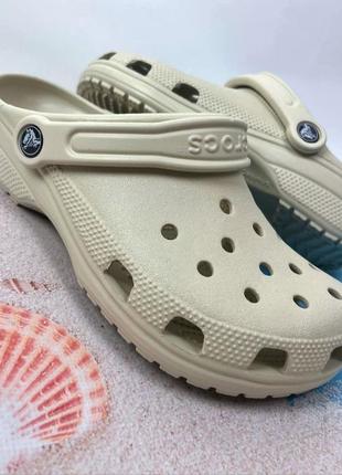 Крокси сабо crocs classic  bone новий колір1 фото