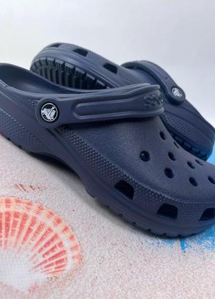 Кроксы сабо унисекс crocs classic navy original