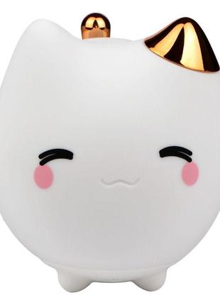 Нічник baseus cute series kitty silicone night light dgam-a колір білий, 02