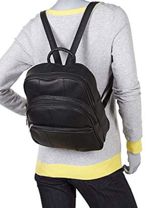 Шкіряний рюкзак на блискавці r & r collections