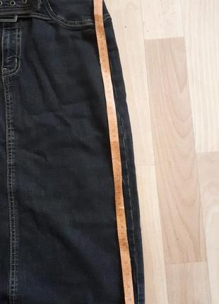 Стильная котоновая юбка серо черная р284 фото