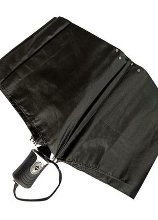 Женский черный зонт с серебристым горошком 30274 фото