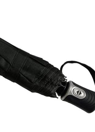 Женский черный зонт с серебристым горошком 30273 фото