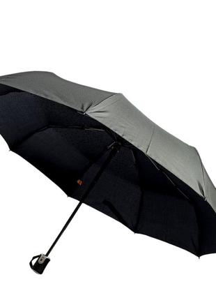 Женский черный зонт с серебристым горошком 30278 фото