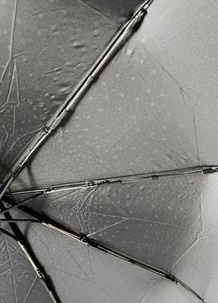Женский черный зонт с серебристым горошком 302710 фото
