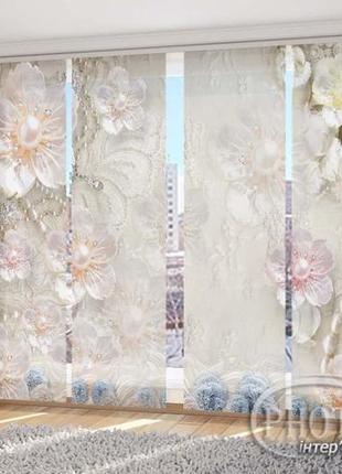 Японские фото шторы "нежные цветы" - любой размер. читаем описание!