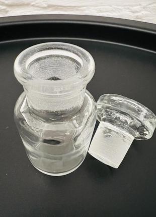 Пляшка/склянка для будь-яких речовин, притерта пробка, широка горло 30 мл