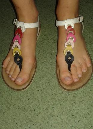 Стильні босоніжки - сандалі натуральна шкіра, розмір 36, італія.