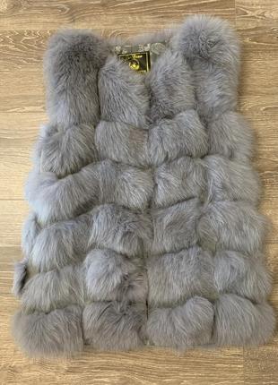 Жилетка натуральный мех песец!