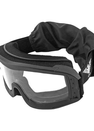 Защитная тактическая маска mfh khs (черный)1 фото