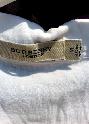 Белая футболка,поло,тенниска,burberry.размер м, оригинал 100%5 фото