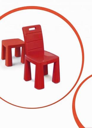 Детский стул-табурет 04690/1/2/3/4/5 высота табуретки 30 см (красный)1 фото