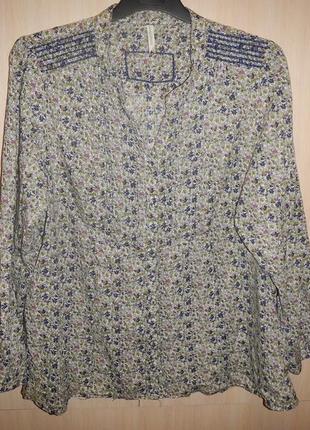 Легкая хлопковая блуза батал marks &amp; spencer р. 243 фото