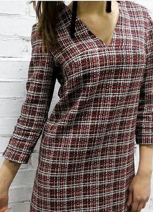 Платье теплое твидовое