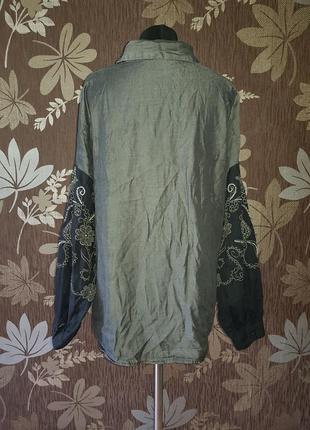 Стилбна сорочка , рубашка з вишивкою на рукавах zara2 фото