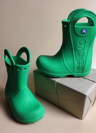 Сапоги crocs handle it rain boot kids c10 р.27 длина стельки 17 см.