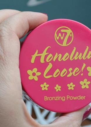 Новый фирменный бронзирующий порошок пудра w7 - honolulu loose bronzing powder 20 g10 фото