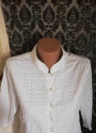 Блуза из набивного хлопкового кружева2 фото