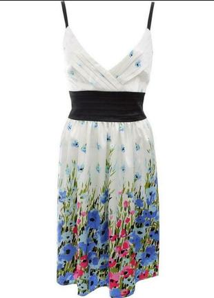 Літнє плаття сарафан міні квітковий принт1 фото