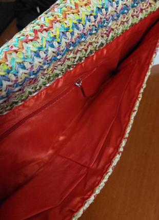 Клатч сумка raffia clutch bag 3