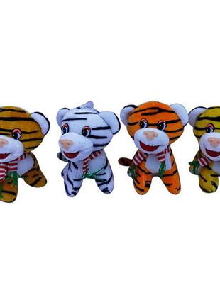 Игрушка мягкая тигр, 4 вида, на присоске 11см, 1221-6
