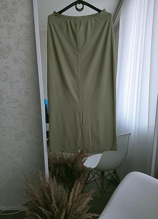 Крутая стилтная длинная прямая юбка р.36/384 фото