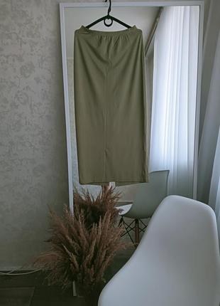 Крутая стилтная длинная прямая юбка р.36/382 фото