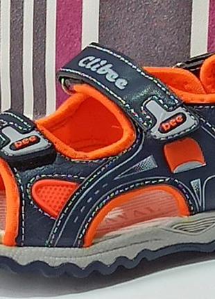 Спортивные открытыте босоножки сандали 260 летняя обувь для мальчика clibee клиби р.263 фото