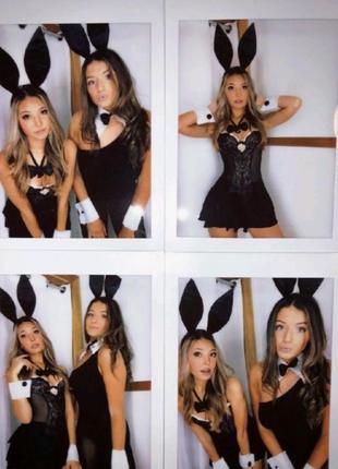 Ушки кролика плейбой playboy костюм для девичника обруч с ушками кролик зайчик5 фото