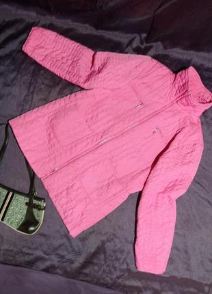 Куртка женская простеганная ярко розового цвета бренд gina laura