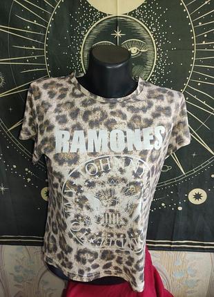 Кркта леопардова футболка ramones