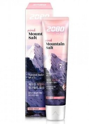 Зубна паста dental clinic 2080 pure pink mountain salt toothpaste mild mint
