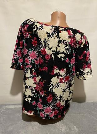 Женская блузка кофточка с цветами 16 размер (№89)6 фото