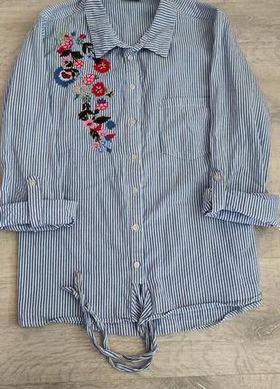 Блузка зара, блузка zara, рубашка зара, блузка с вышивкой