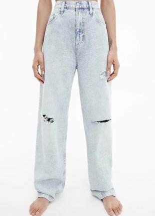High rise relaxed jeans calvin klein джинсы женские