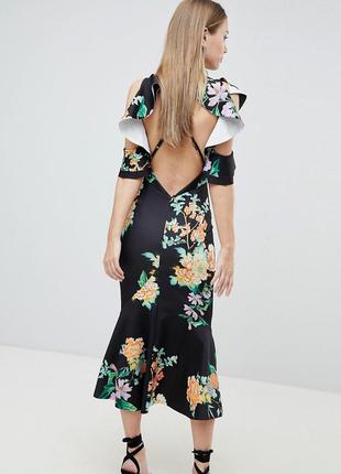 Нарядное платье в цветочный принт asos disign4 фото