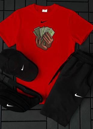 Шорты + футболка! базовый, спортивный костюм, летний комплект nike