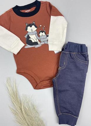 Костюм, комплект боди и штаны carter's
