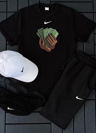 Шорты + футболка! базовый, спортивный костюм, летний комплект nike