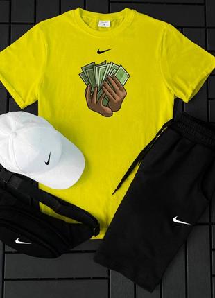 Шорты + футболка! базовый, спортивный костюм, летний комплект nike