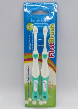Зубные щетки brush-baby first brush от 0 до 18 месяцев1 фото