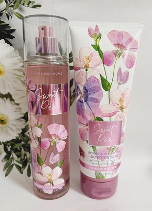 Набор мист + крем для тела sweet pea от bath and body works