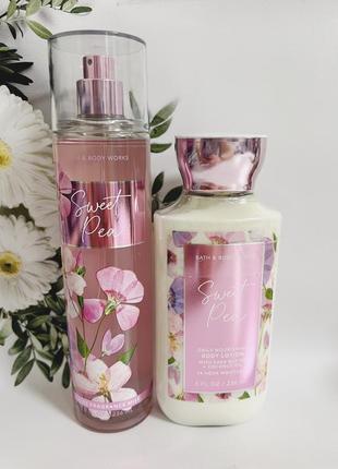 Набор городов + лосьон sweet pea от bath and body works