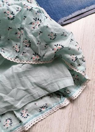 🌸мини юбка в цветочный принт в стиле zimmermann🌺пишна міні в стилі бохо, кантрі6 фото