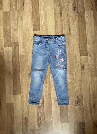 Джинси штани на дівчинку 3 - 4 роки, 98 - 104 см