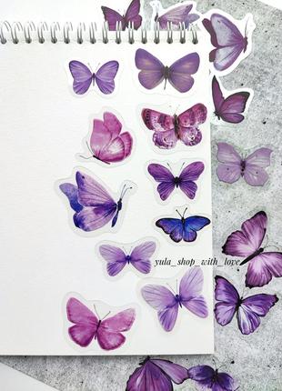 Набор #41 наклейки для скрапбукинг, бабочки, картинки изображения марки стикеры для ежедневников блокнота скетча книжка3 фото