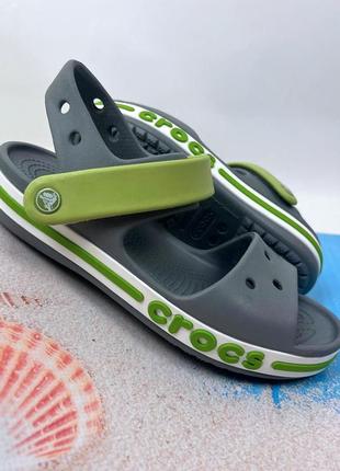 Дитячі сандалі crocs bayaband sandal kids l  charcoal