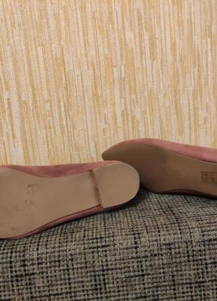 Женские туфли балетки пудрового цвета р.404 фото